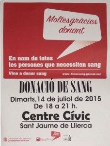 cartell donació de sang